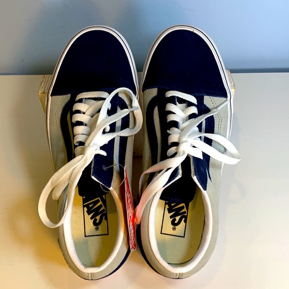 Vans 2tone Suede Old Skool Dress Blues Grey Blue - Picture 7 of 9